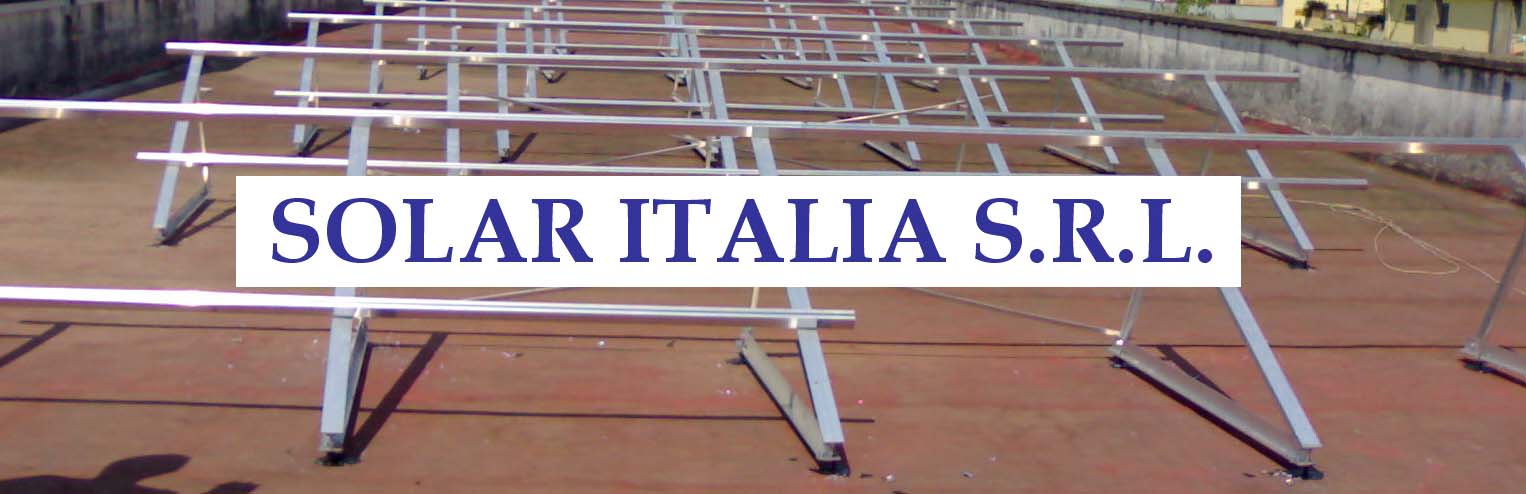 struttura di supporto impianto fotovoltaico per installazione su tetto piano
